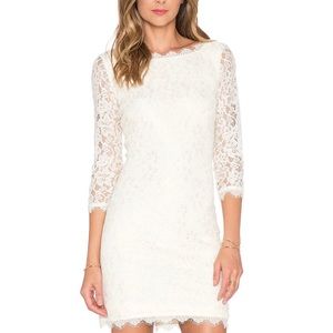 DVF Cream Lace Dress